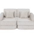 Medium Modular Sofa for Kids in Churros White