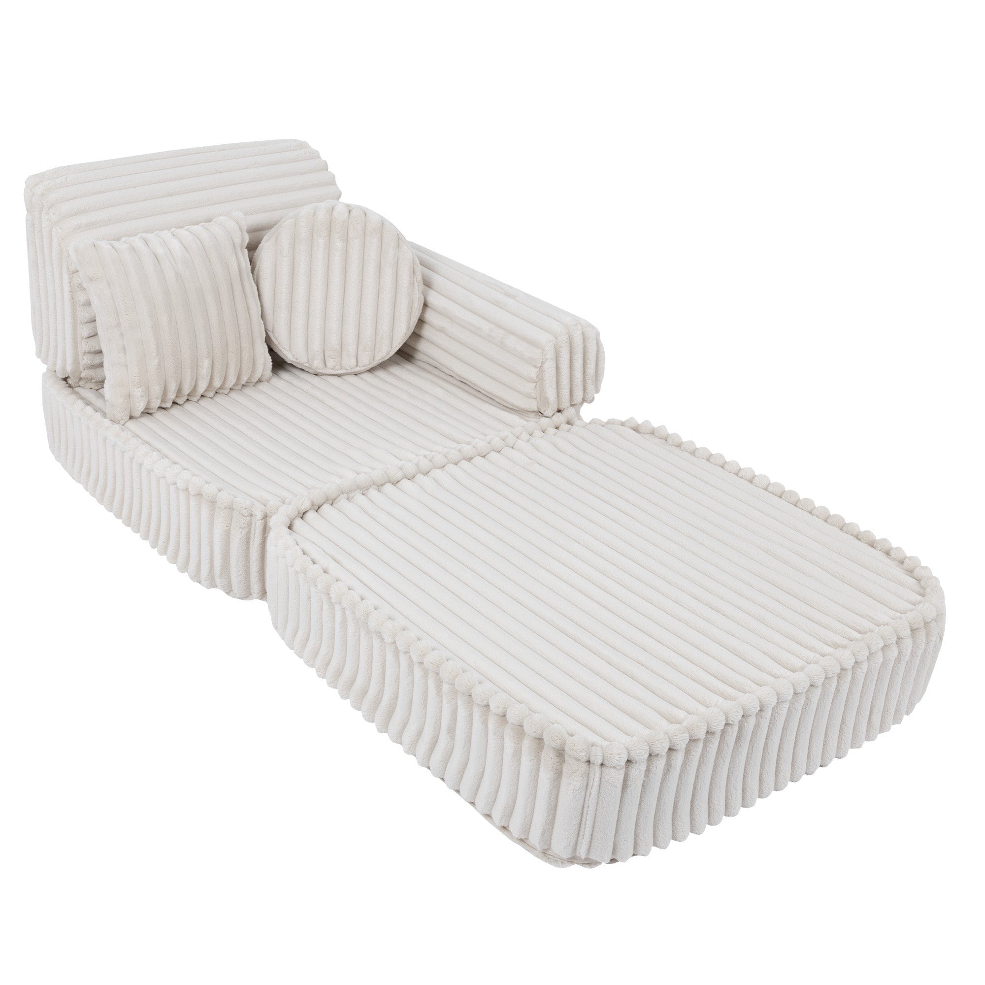 Medium Modular Sofa for Kids in Churros White