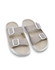 Meeliku Leather Sandals – Grey/White