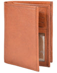 Mens Natural Leather Wallet with Card and Coin Pockets
