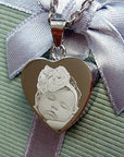 Memorial Ashes Pendant – Engraved Stainless Steel Heart Cremation Jewelry Gift