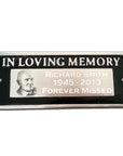 Photo Engraved Bench Plaque – Custom Cast Aluminum Memorial Garden Sign