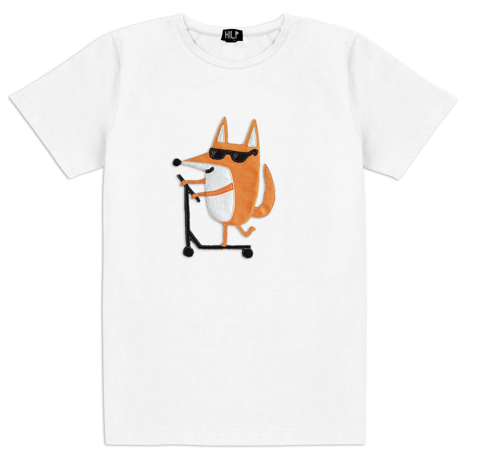 Mens Scootering Fox Cotton T Shirt