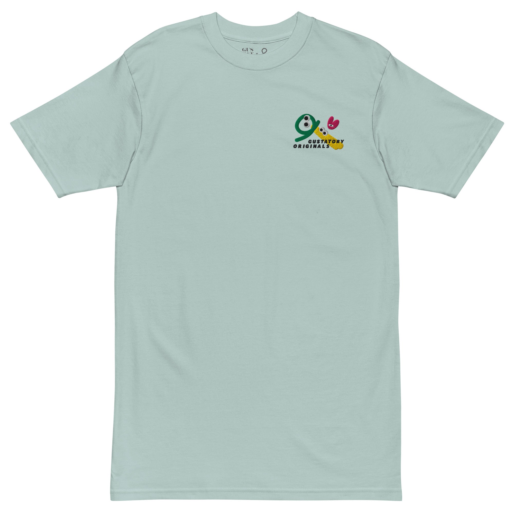 GUSTATORY Originals Shapes &amp; Sizes Heavy Cotton Embroidered T-Shirt