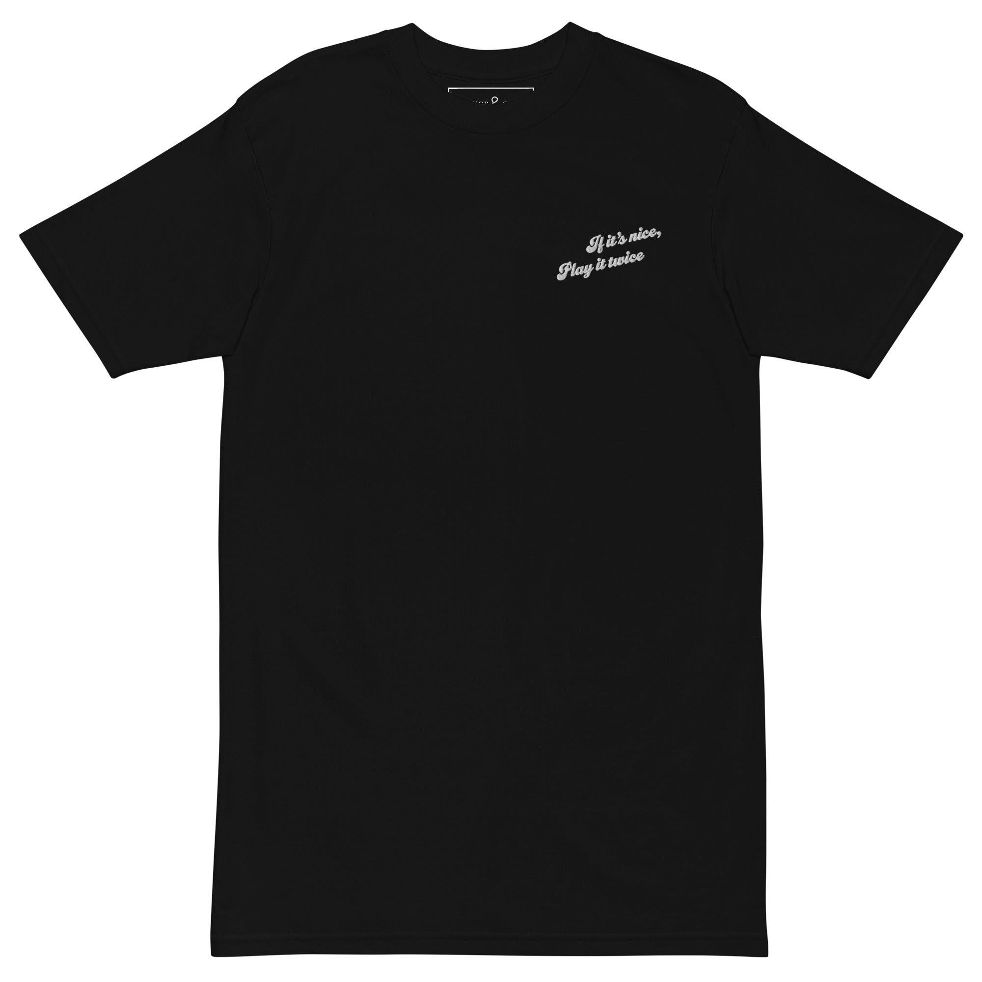 If It's Nice Play It Twice DISCO! Cotton Embroidered Oversized T-Shirt