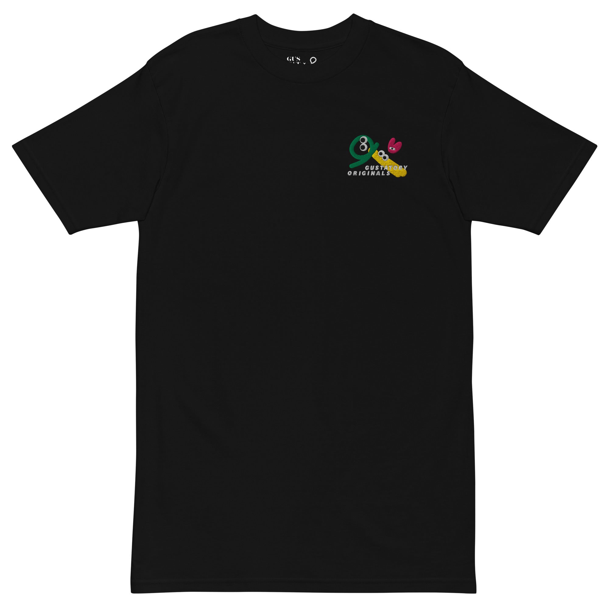 GUSTATORY Originals Shapes &amp; Sizes Heavy Cotton Embroidered T-Shirt