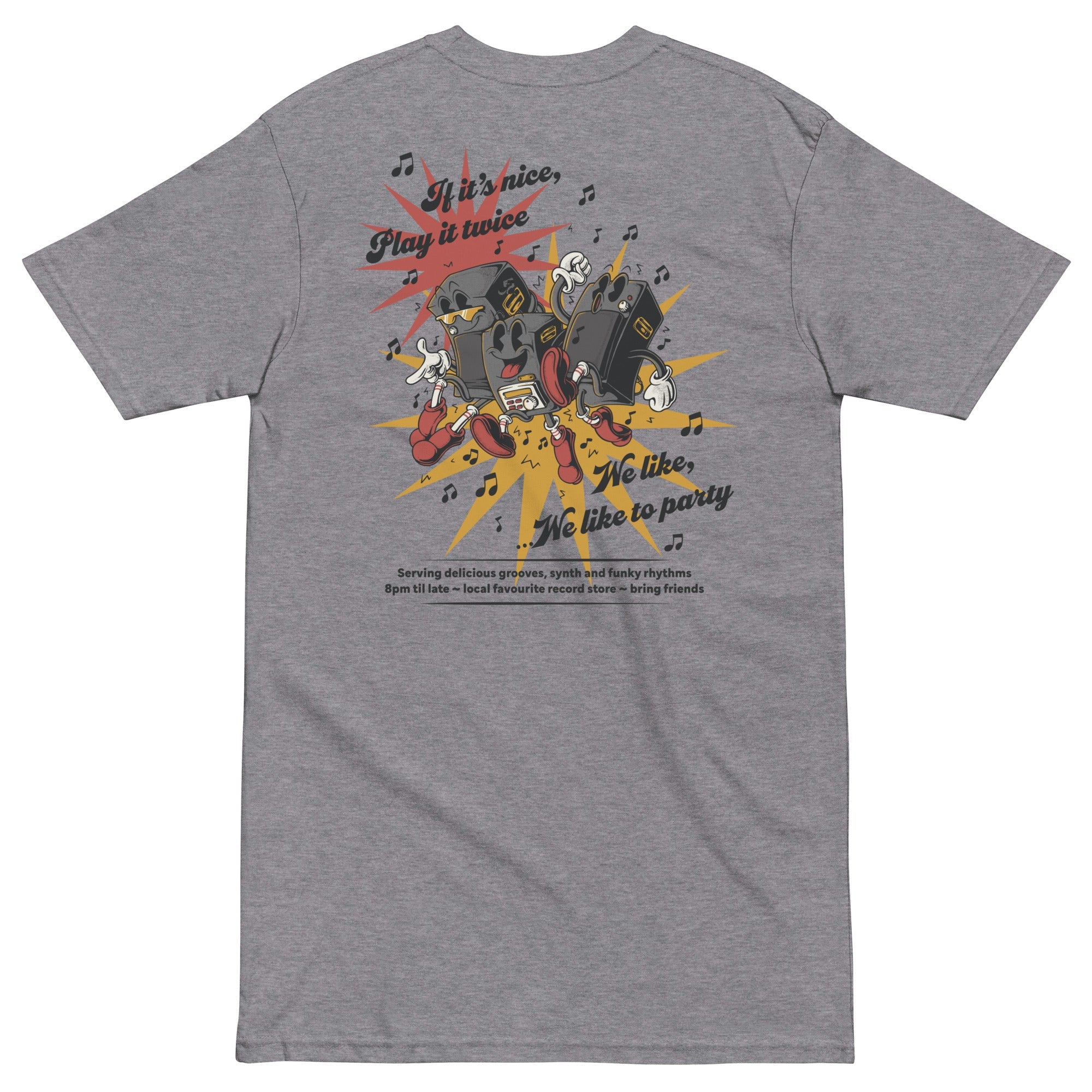If It's Nice Play It Twice DISCO! Cotton Embroidered Oversized T-Shirt