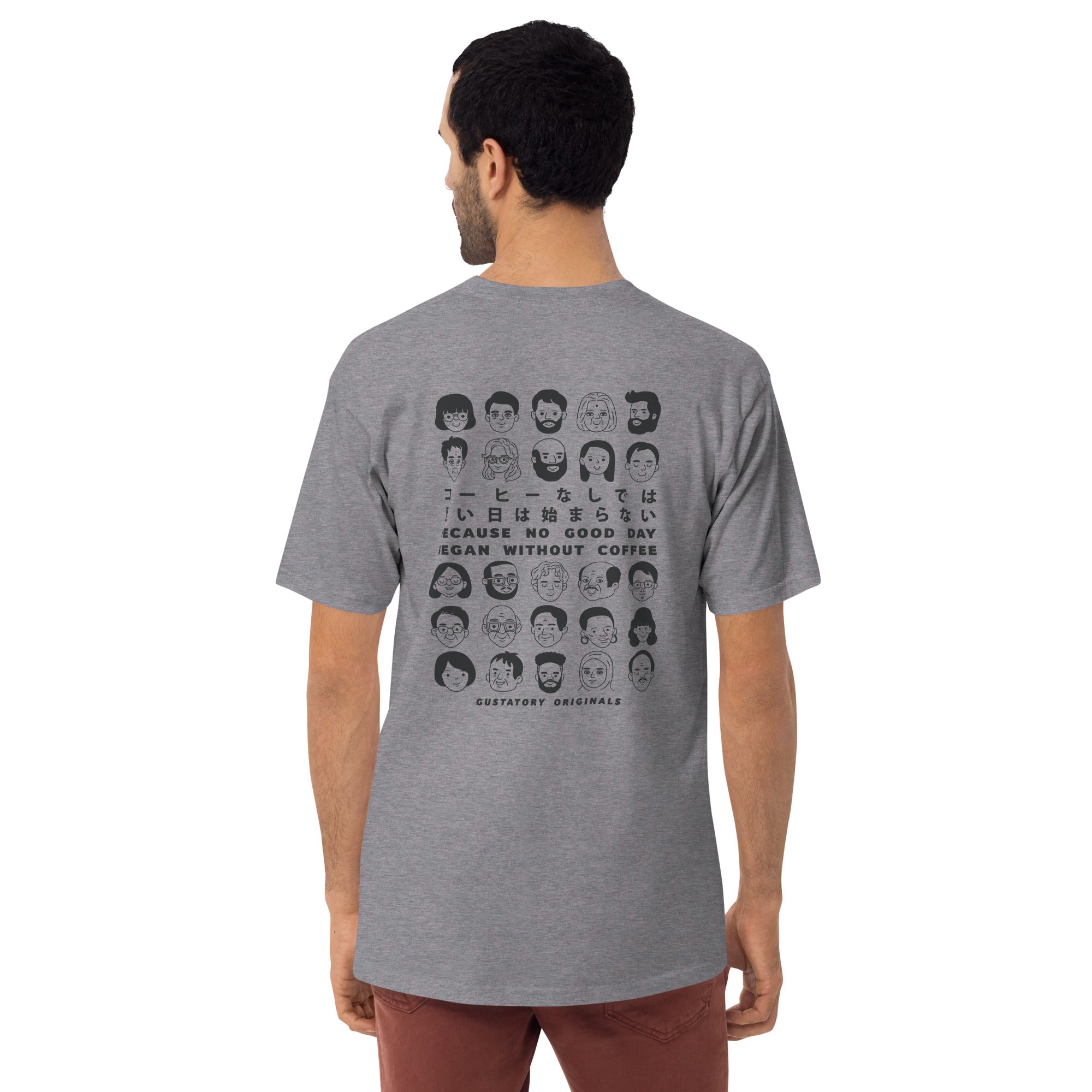 GUSTATORY Originals Because No Good Day... Heavy Cotton Embroidered T-Shirt