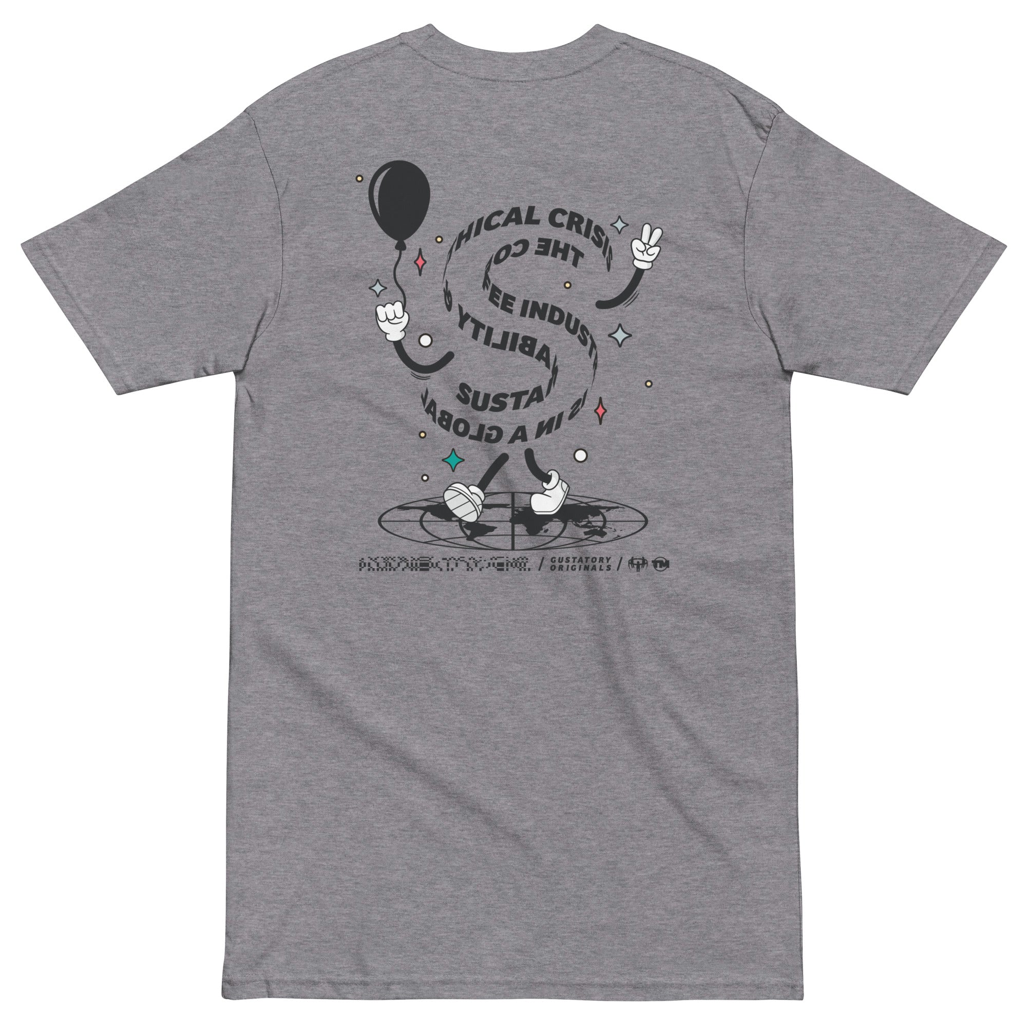GUSTATORY Originals Sustainability Crisis Heavy Cotton Embroidered T-Shirt