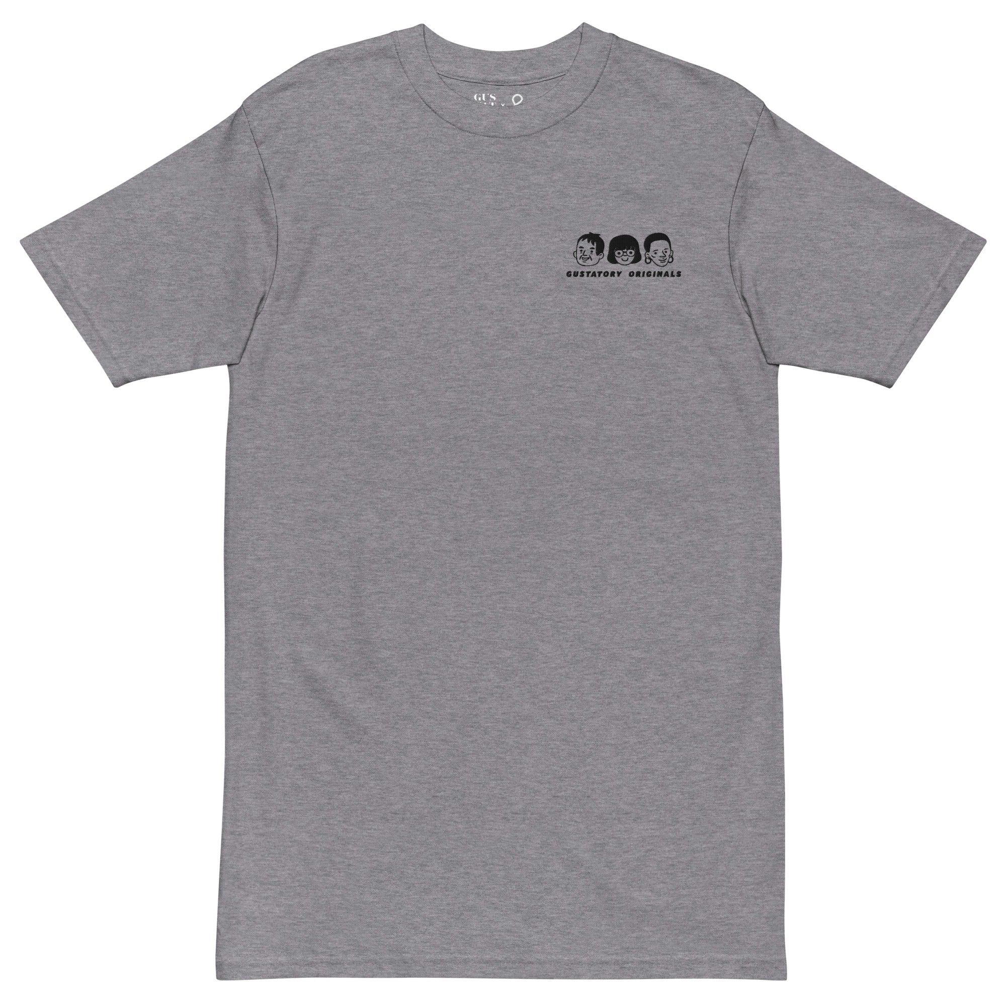 GUSTATORY Originals Because No Good Day... Heavy Cotton Embroidered T-Shirt