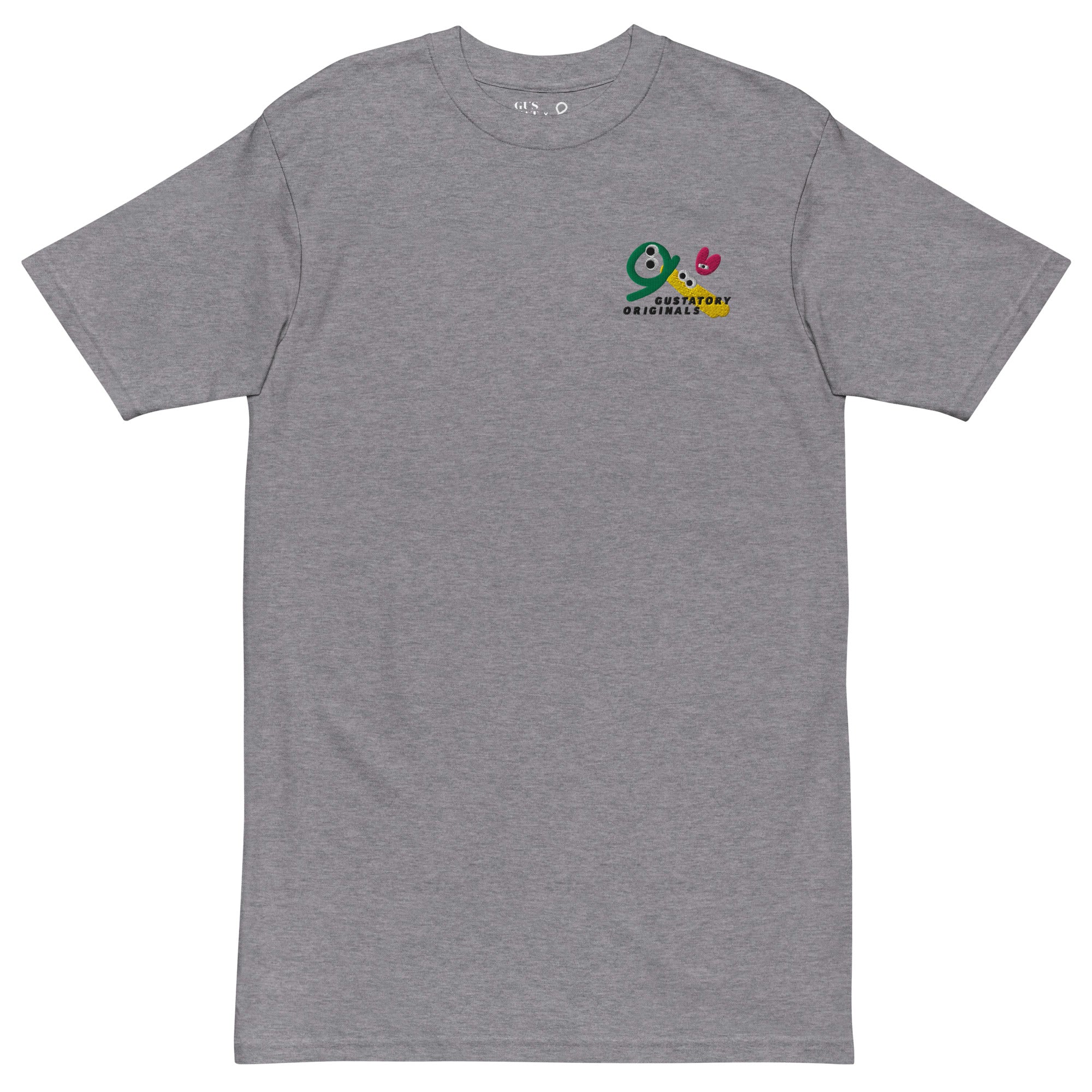 GUSTATORY Originals Shapes &amp; Sizes Heavy Cotton Embroidered T-Shirt
