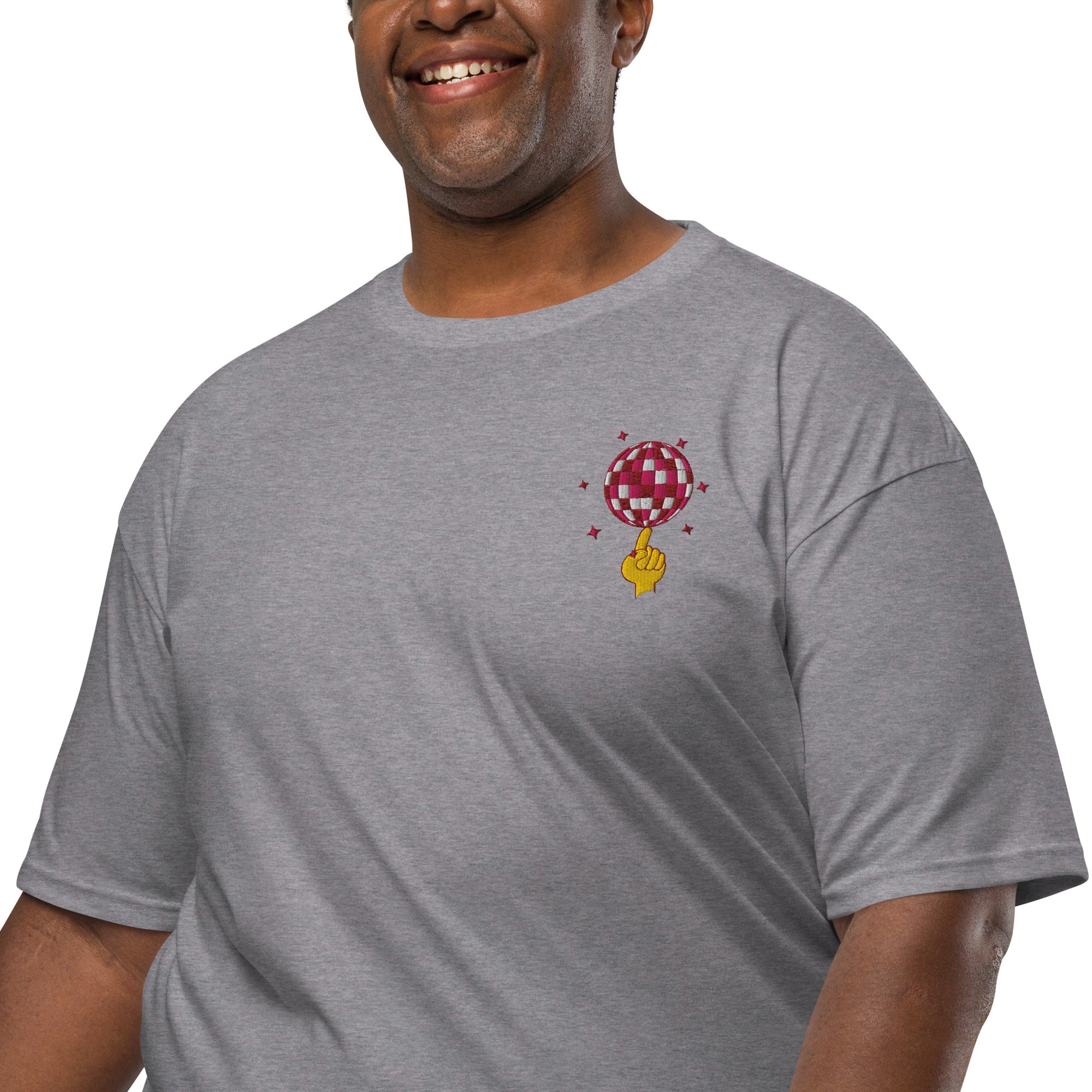 Acceptable At The Time DISCO! Cotton Embroidered Oversized T-Shirt