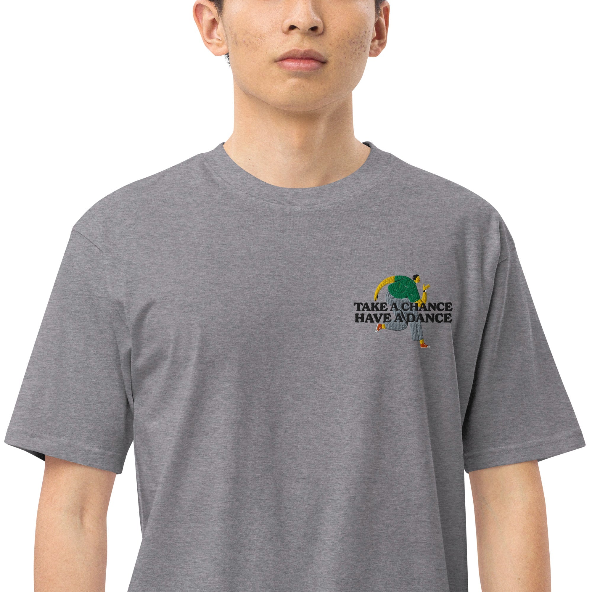 Take A Chance Have A Dance DISCO! Oversized Cotton Embroidered T-Shirt