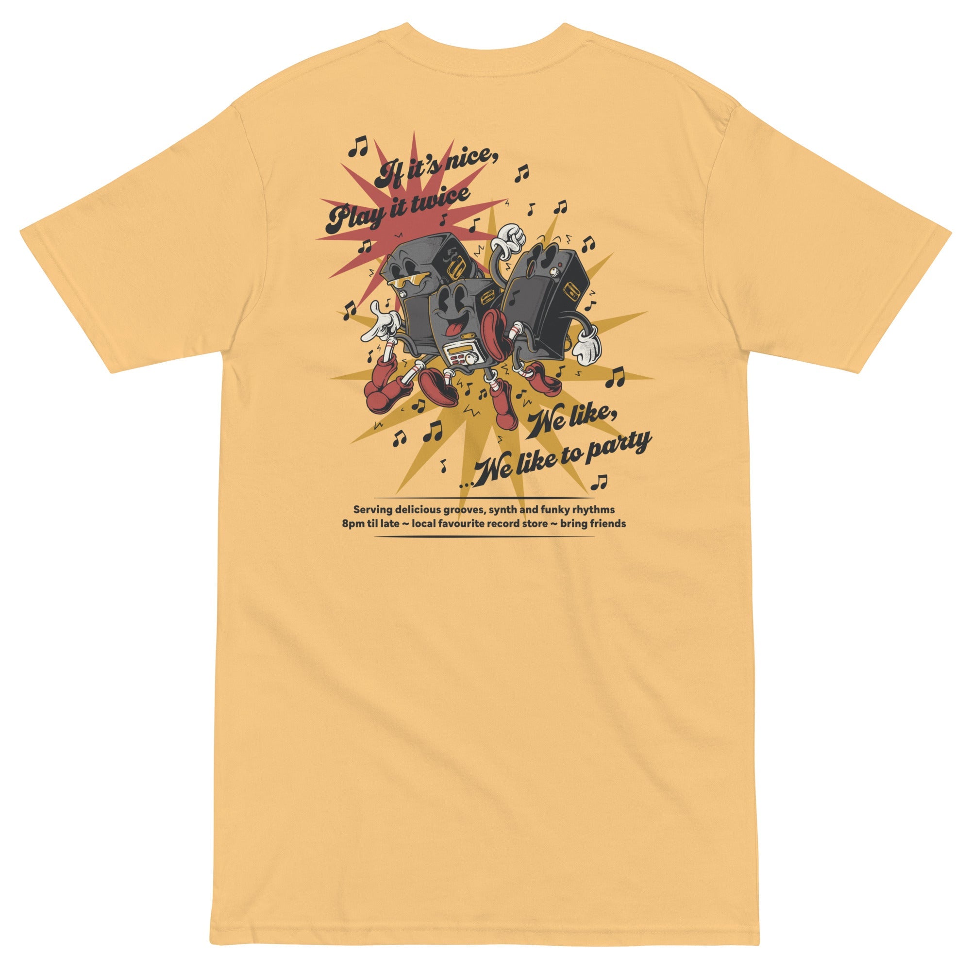 If It's Nice Play It Twice DISCO! Cotton Embroidered Oversized T-Shirt