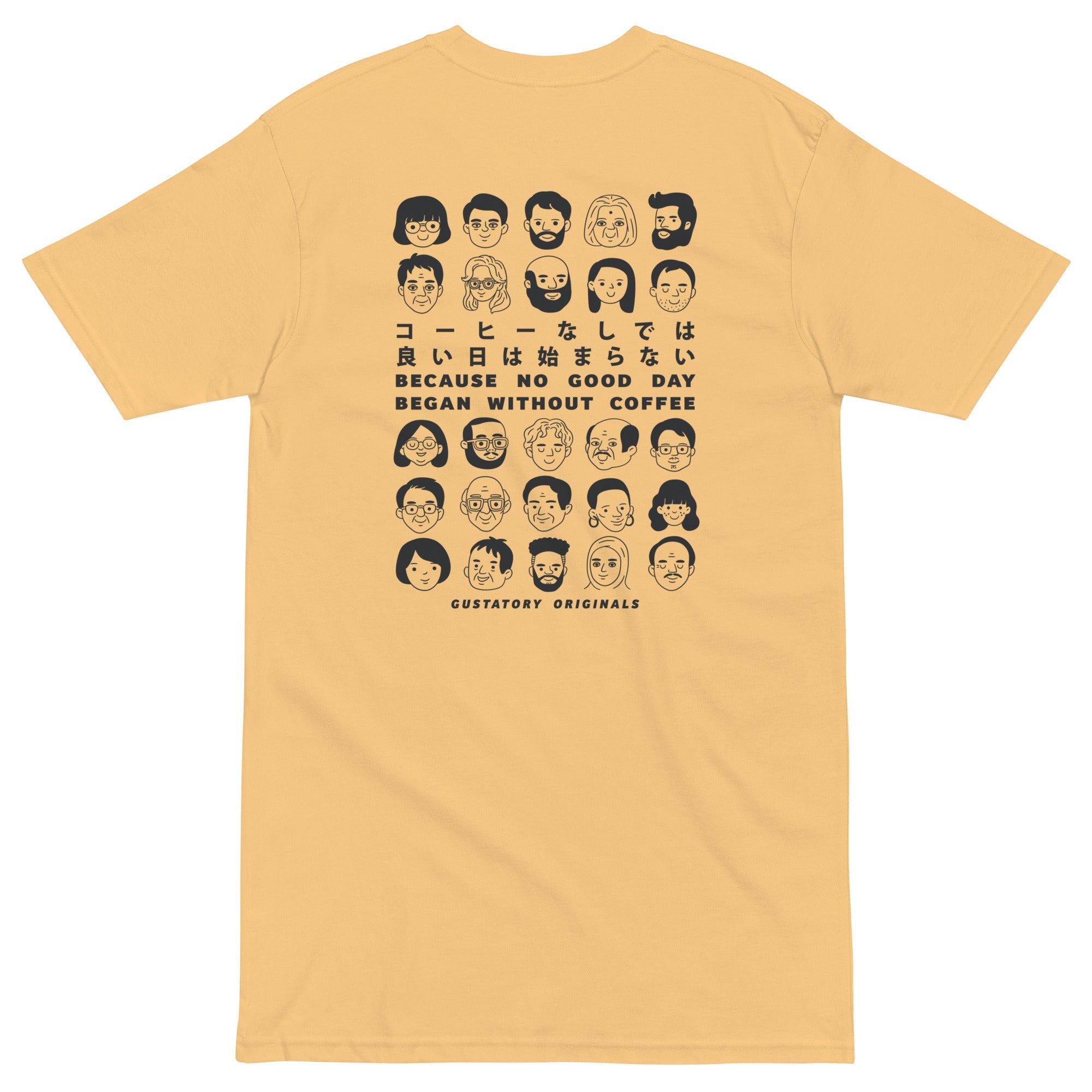 GUSTATORY Originals Because No Good Day... Heavy Cotton Embroidered T-Shirt