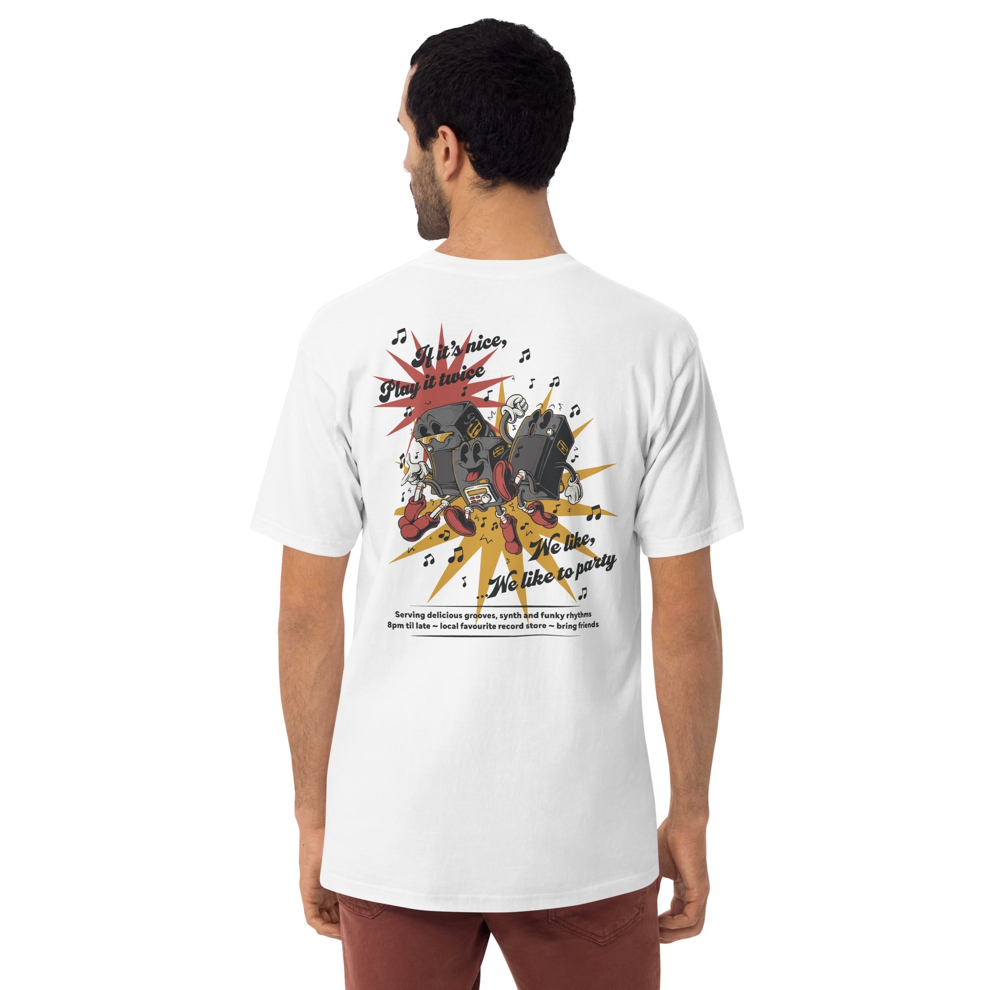 If It's Nice Play It Twice DISCO! Cotton Embroidered Oversized T-Shirt