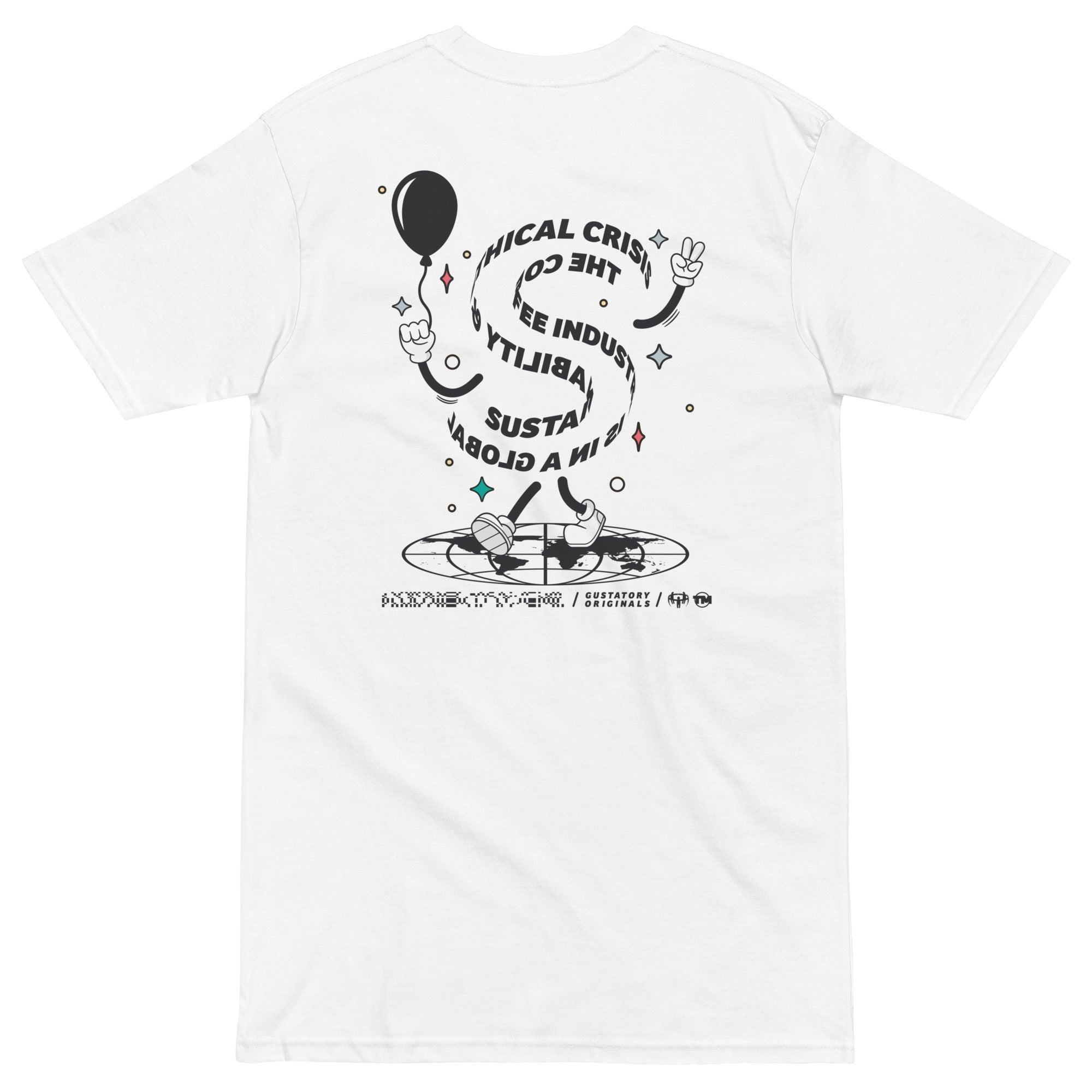 GUSTATORY Originals Sustainability Crisis Heavy Cotton Embroidered T-Shirt