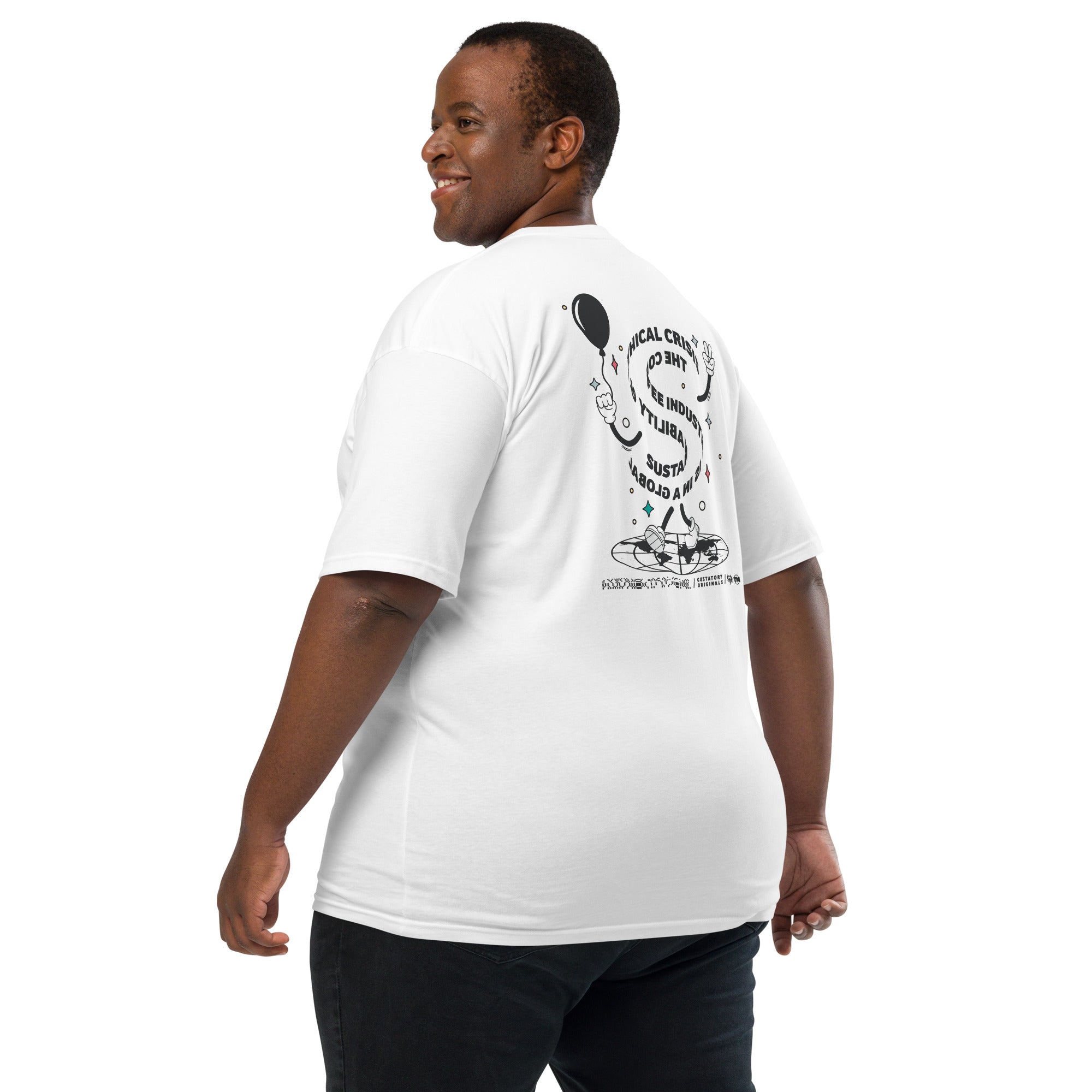 GUSTATORY Originals Sustainability Crisis Heavy Cotton Embroidered T-Shirt