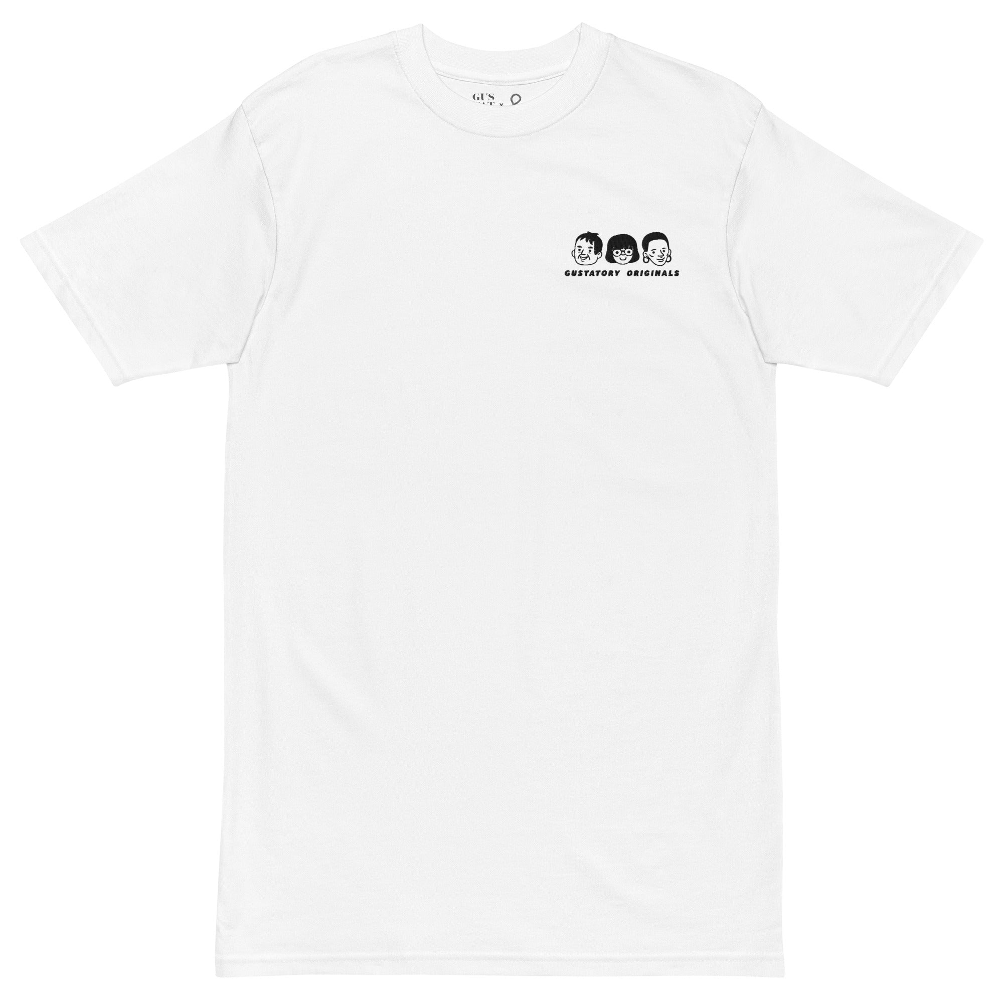 GUSTATORY Originals Because No Good Day... Heavy Cotton Embroidered T-Shirt