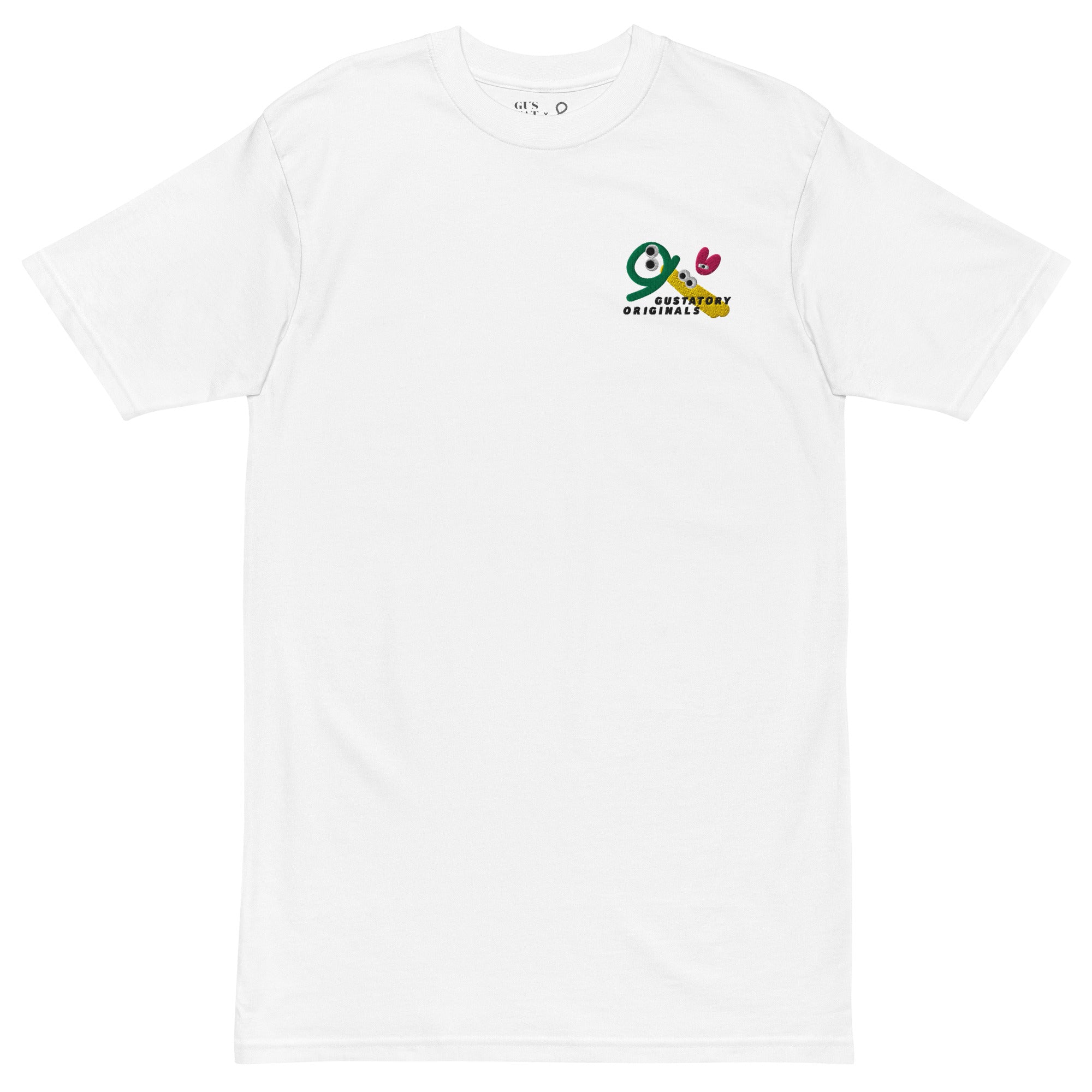 GUSTATORY Originals Shapes &amp; Sizes Heavy Cotton Embroidered T-Shirt