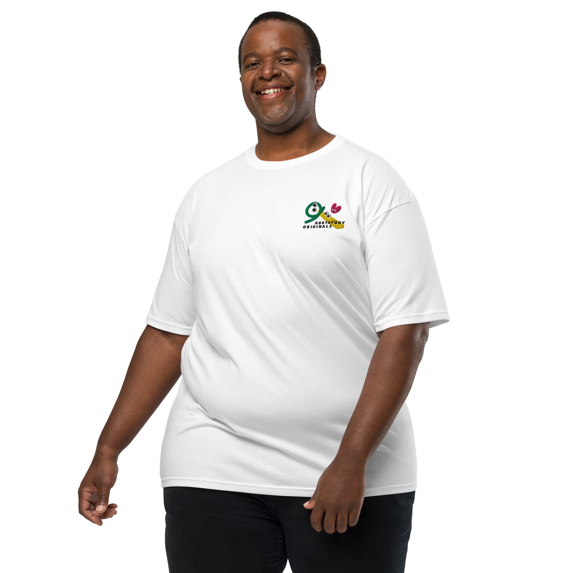 GUSTATORY Originals Shapes &amp; Sizes Heavy Cotton Embroidered T-Shirt