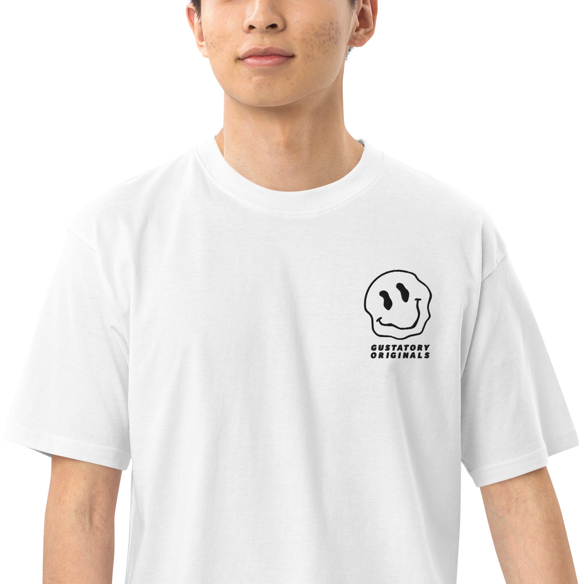 GUSTATORY Originals Have A Nice Day Heavy Cotton Embroidered T-Shirt