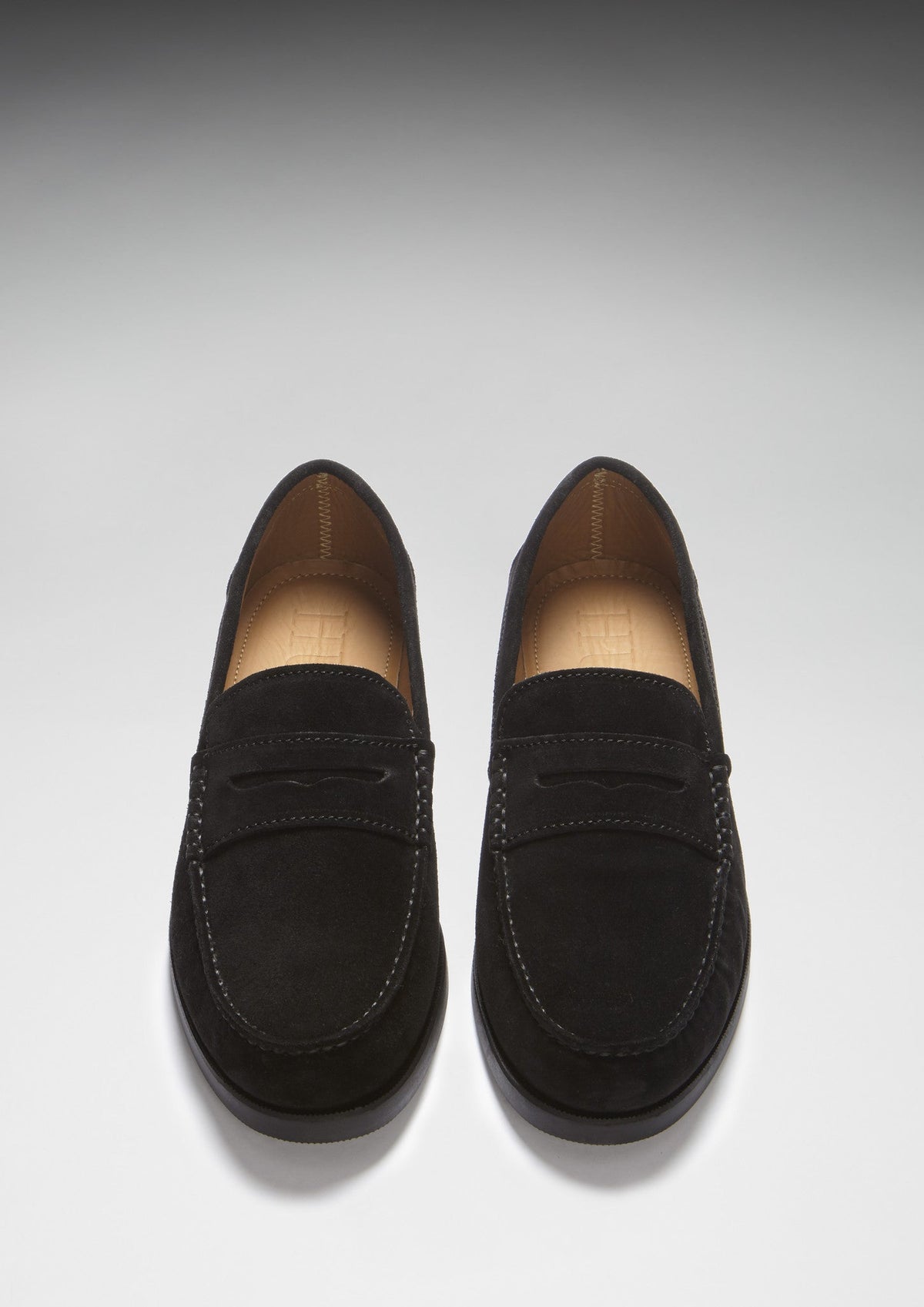 Boat Loafers, black suede