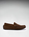 Tyre Sole Driving Loafers, brown suede