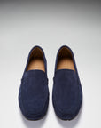 Tyre Sole Driving Loafers, navy blue suede