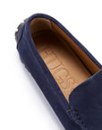 Tyre Sole Driving Loafers, navy blue suede