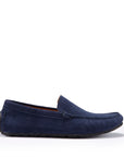 Tyre Sole Driving Loafers, navy blue suede