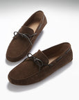 Laced Driving Loafers, brown suede