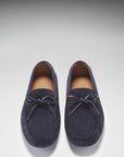 Laced Driving Loafers, navy blue suede