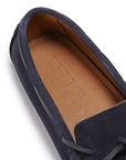 Laced Driving Loafers, navy blue suede