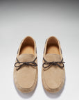 Laced Driving Loafers, taupe suede
