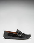 Penny Driving Loafers, black patent leather