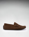 Tyre Sole Penny Driving Loafers, brown suede