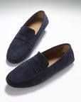 Penny Driving Loafers, navy blue suede