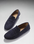 Penny Driving Loafers, navy blue suede