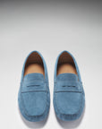 Penny Driving Loafers, petrol blue suede