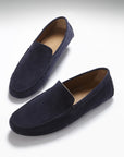 Driving Loafers, navy blue suede