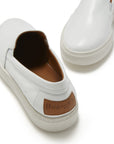 Slip-on Sneakers, white leather