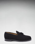Black Suede Tasselled Brogues, Welted Leather Sole