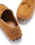 Tasselled Driving Loafers, tobacco suede