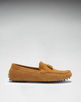 Tasselled Driving Loafers, tobacco suede