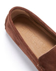 Tasselled Driving Loafers, mahogany brown suede