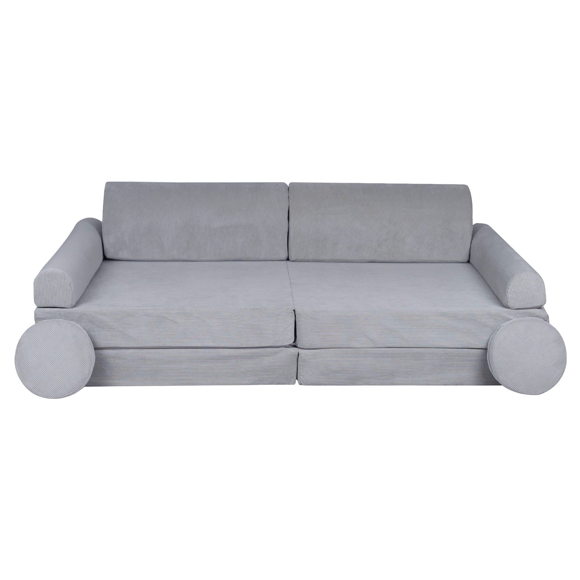 Large Slimcord Kids Sofa Bed in Gray Corduroy
