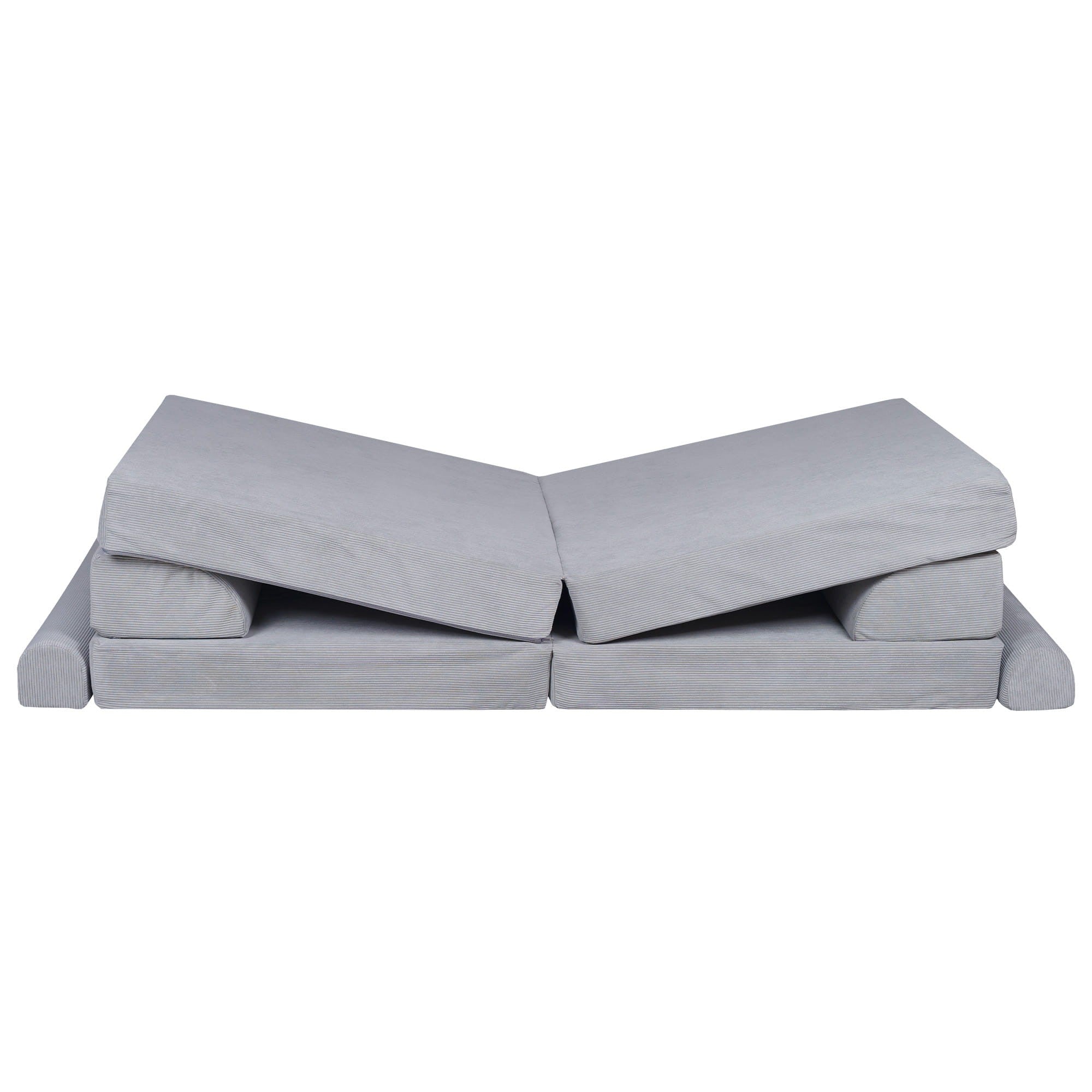 Large Slimcord Kids Sofa Bed in Gray Corduroy
