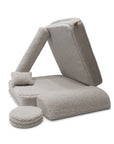 MeowBaby® Modular Children's Chair - 5 Elements, Bearly Light Grey