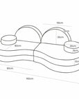 MeowBaby® Modular Sofa Coccolo for Kids – 6 Piece, Bearly Cream